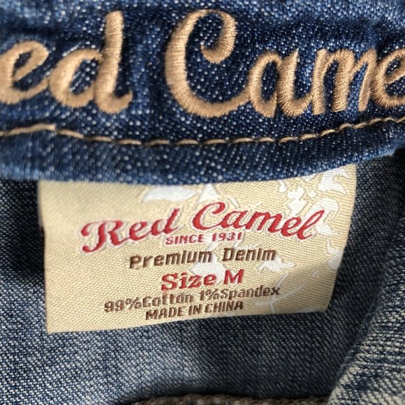 Red Camel Girls Denim Jacket Vintage Stretch Comfort Premium Coat Size Medium - Picture 9 of 14